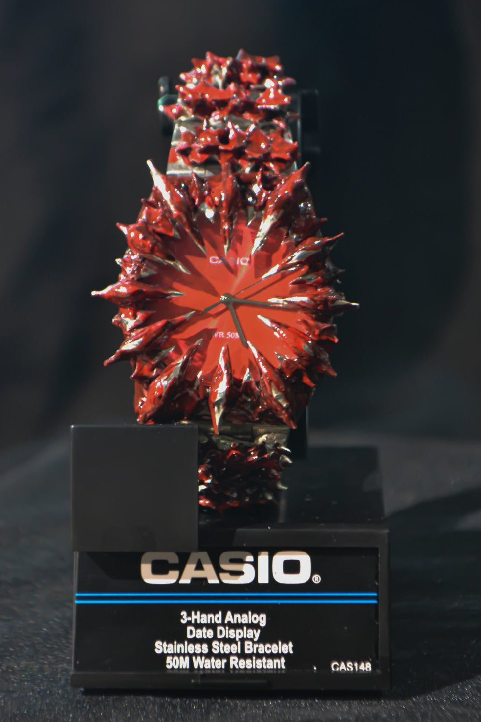 Crimson Red Casio Classic Quartz 1183 – Reimagined