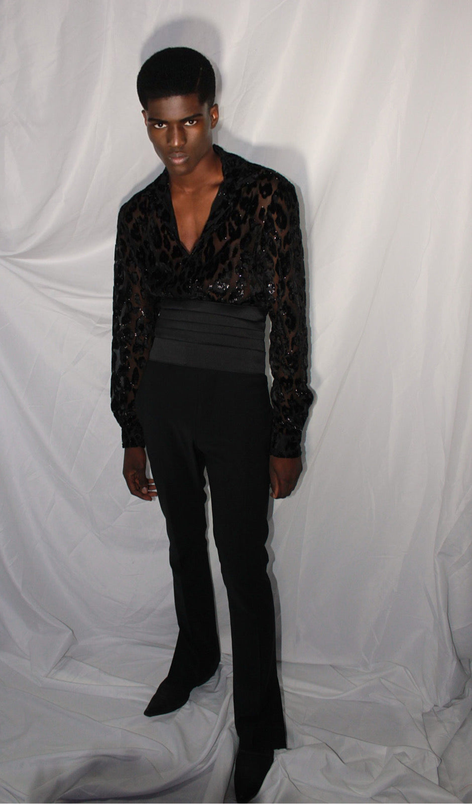 LLOYD CHEETAH PRINT DRESS SHIRT