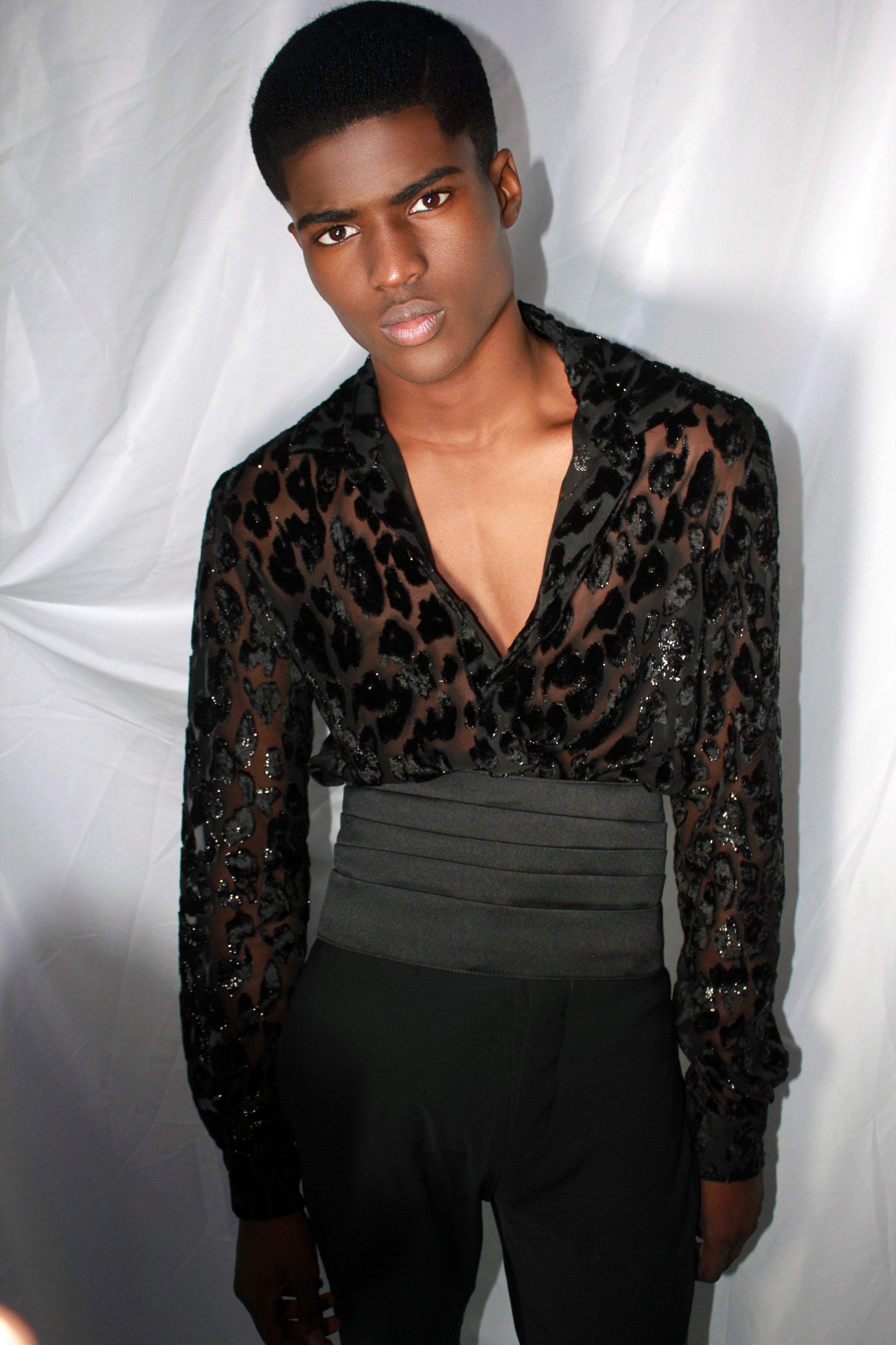 LLOYD CHEETAH PRINT DRESS SHIRT