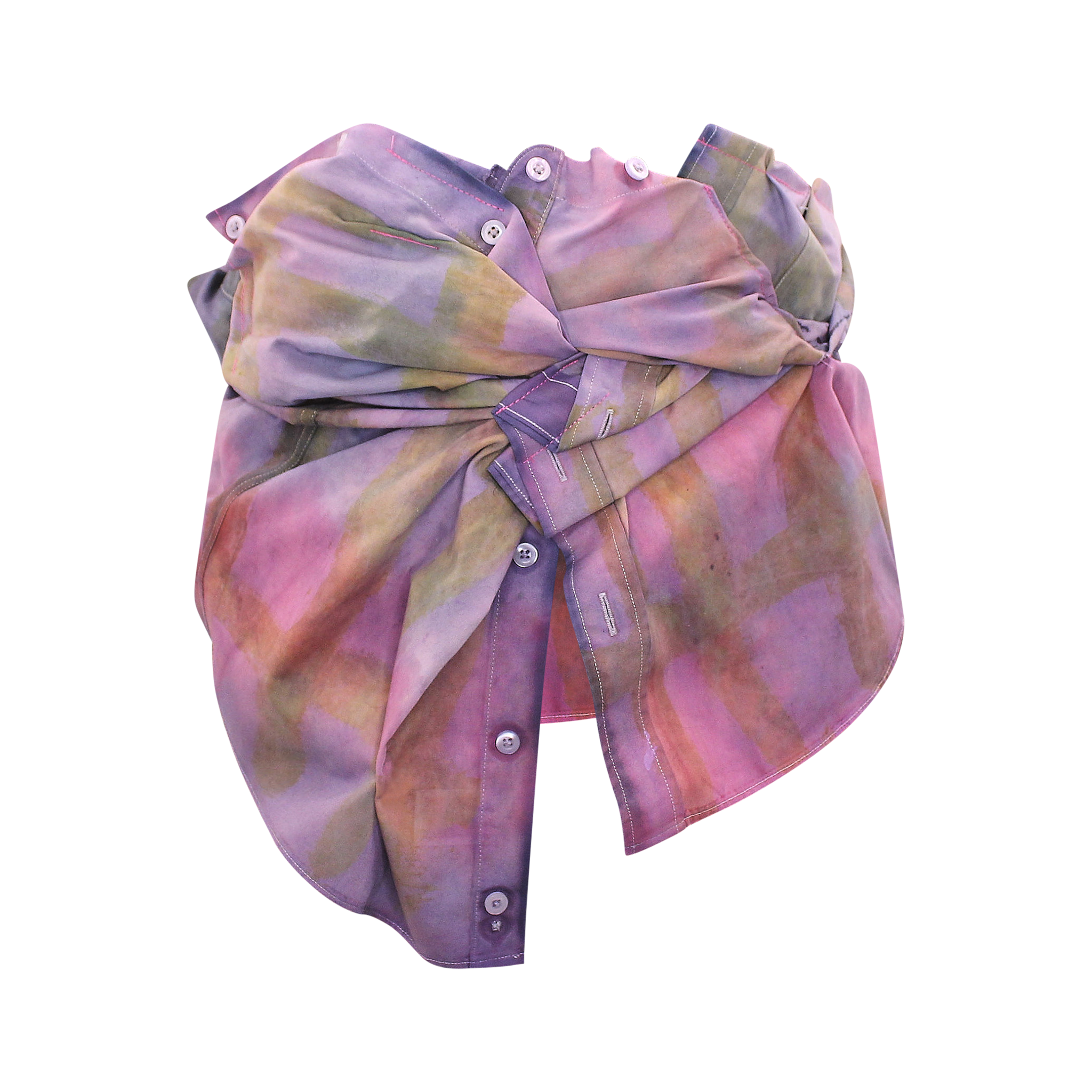 HAND PAINTED BUTTONUP SHIRT HYBRID CUMMERBUND