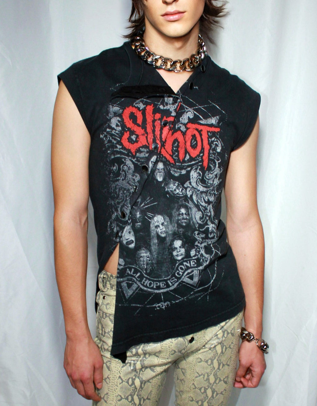 REWORKED SLIPKNOT ASYMMETRICAL BAND TEE