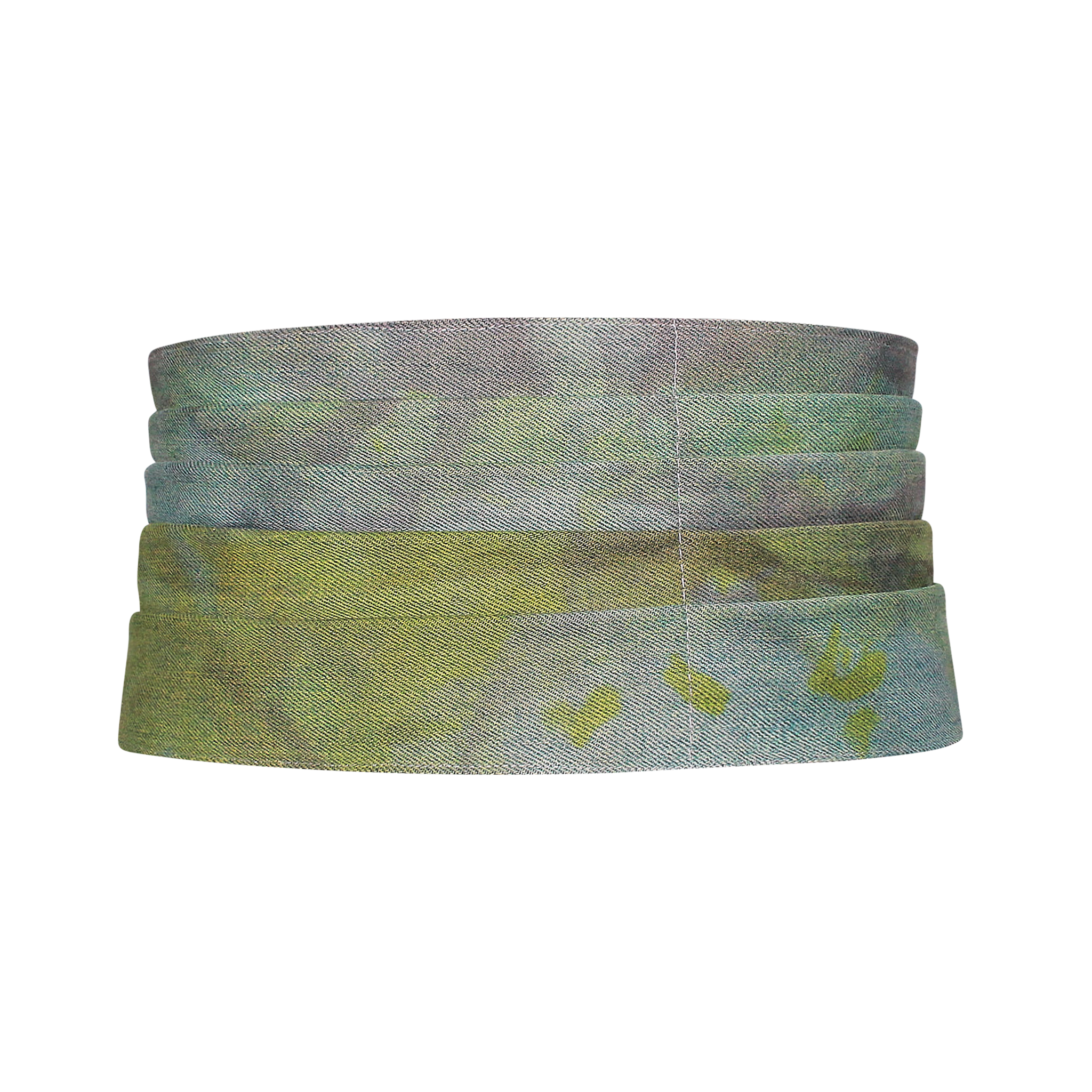 GREEN ACID DYED RECYCLED DENIM CUMMERBUND