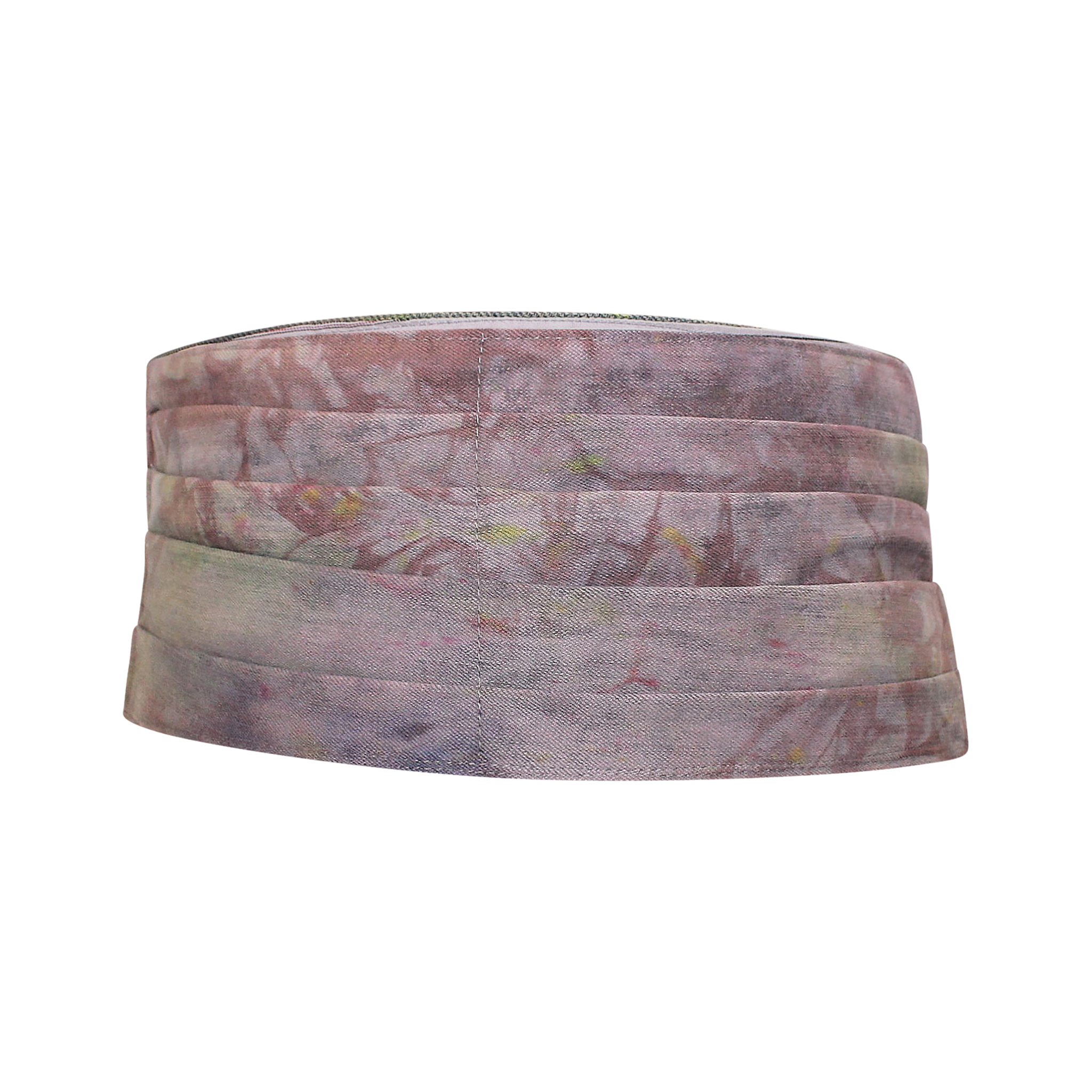 BROWN/GRN ACID DYED RECYCLED DENIM CUMMERBUND